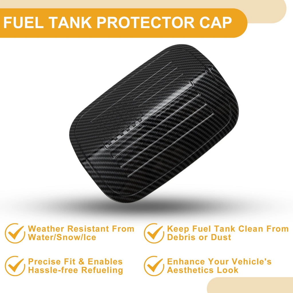 Fuel Tank Door Cap for Dodge Charger (2015–2023) Carbon Fiber Black