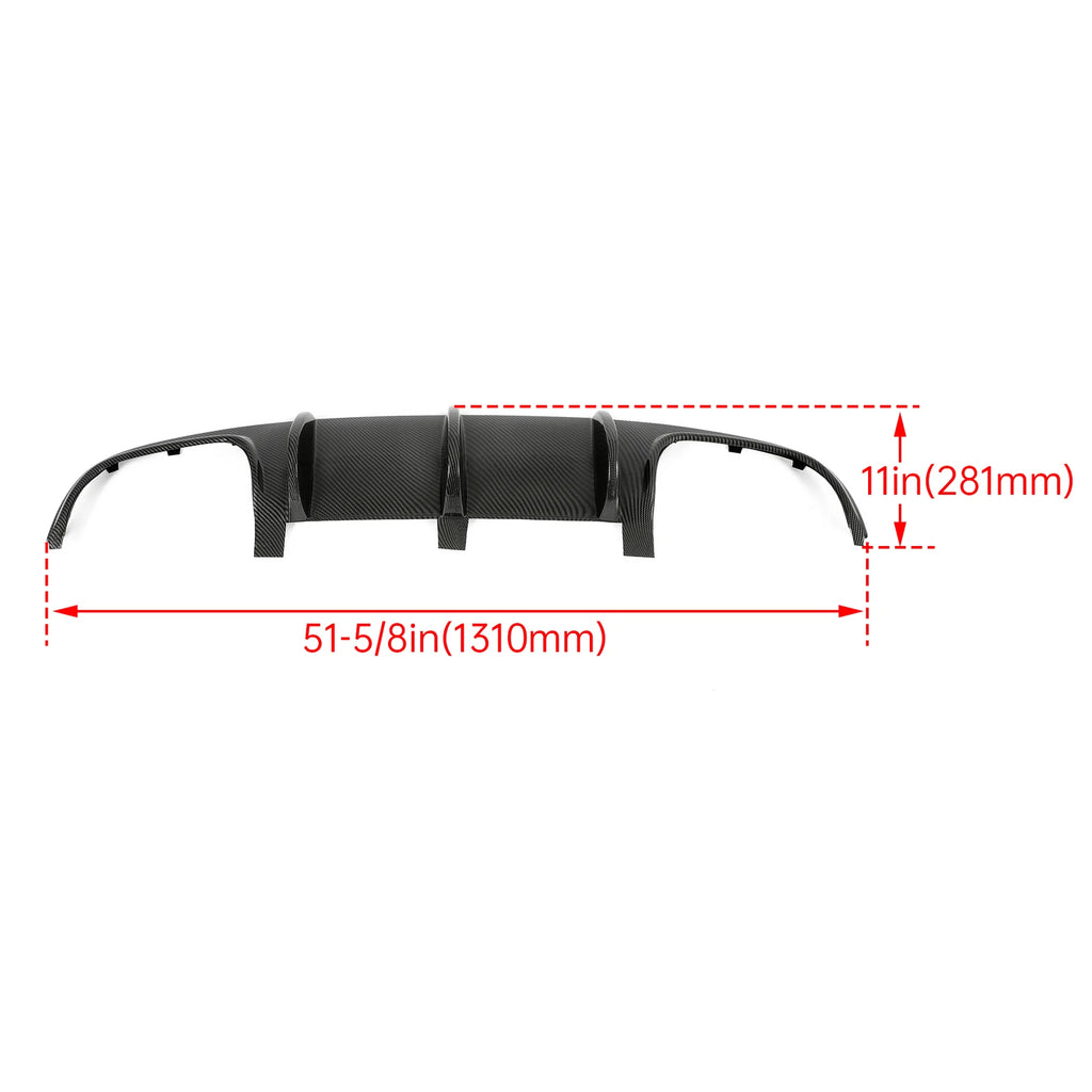 Rear Bumper Diffuser for Mercedes Benz W204 C-Class (2008–2011) Carbon Fiber
