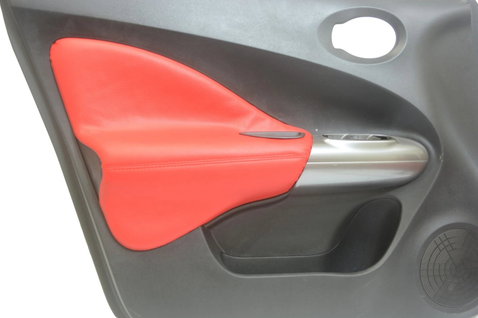 Front Door Panel Leather Cover for Nissan Juke (2011–2017) Red