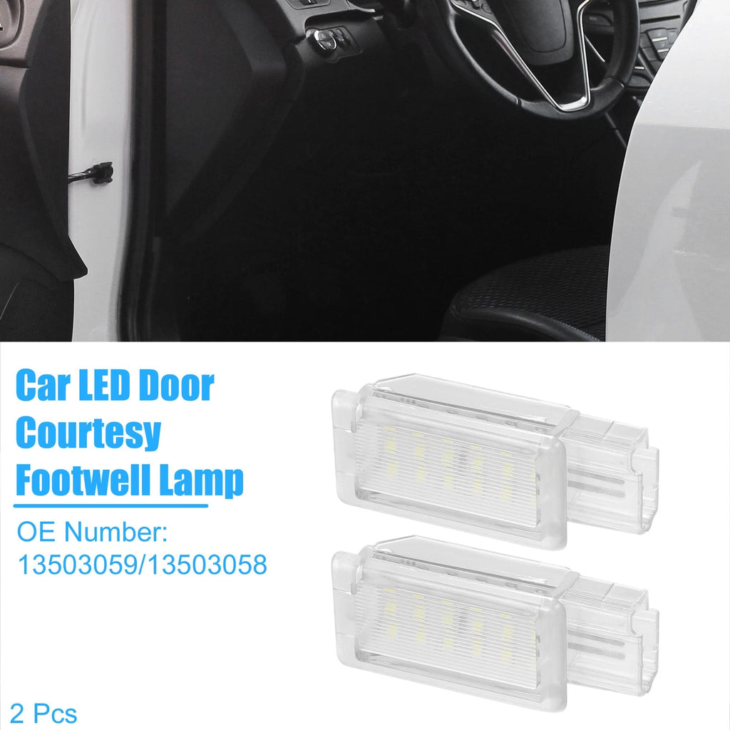 2 Pcs LED Door Courtesy Footwell Lamp No. 13503059/13503058 for Chevy Malibu (2013–2016)