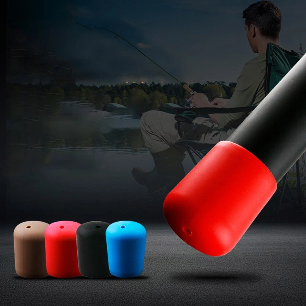 Fishing Rod End Cap Silicone Protective Cover for Fishing Accessories