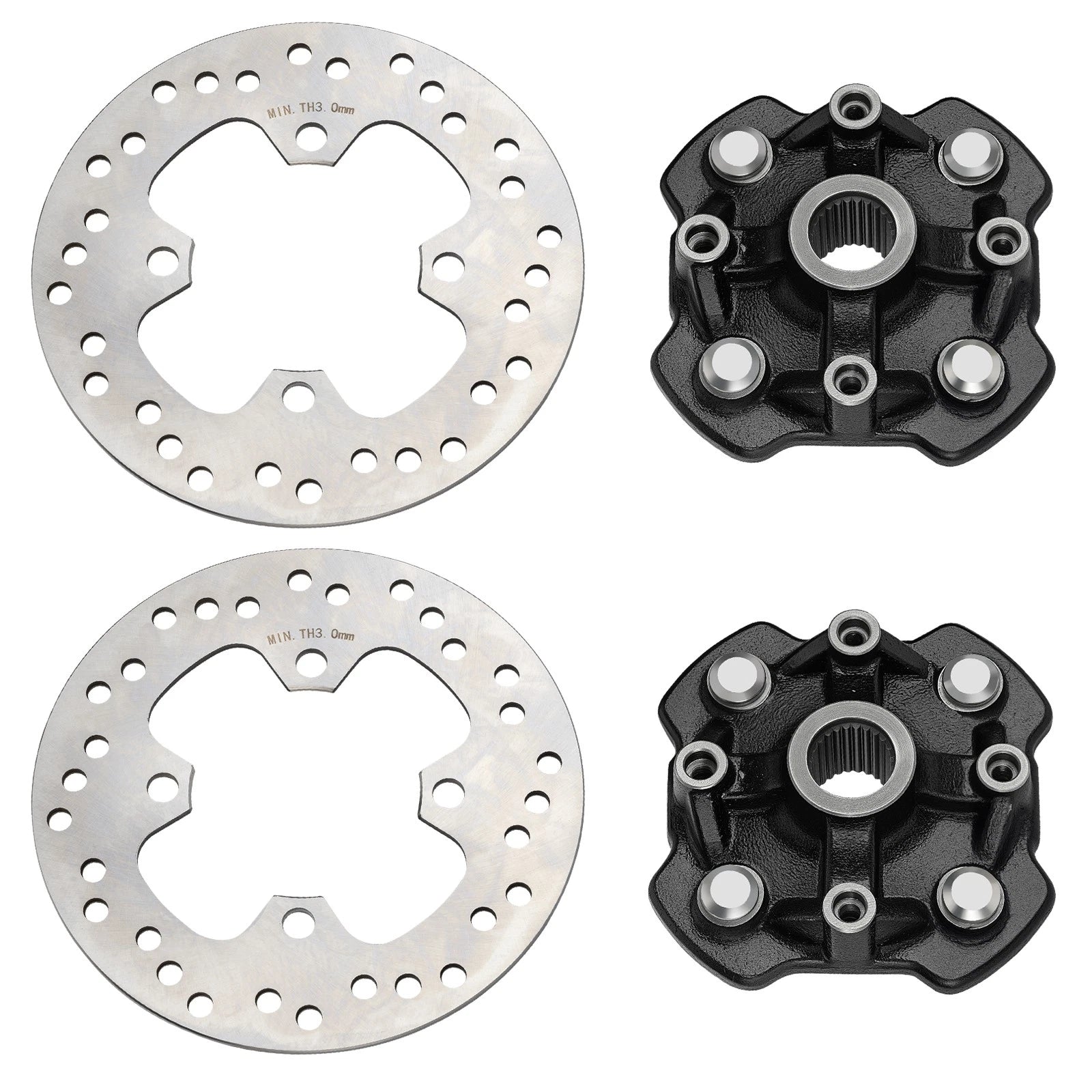 Front Left Right Wheel Hub & Brake Disc for Honda Rancher 420 TRX420FA (2014–2024)