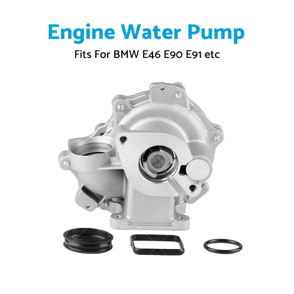 Water Pump w/ Seal for BMW E46 E90 E91 E83 E88 318i 316i 320i 118i 120i (1998–2013)