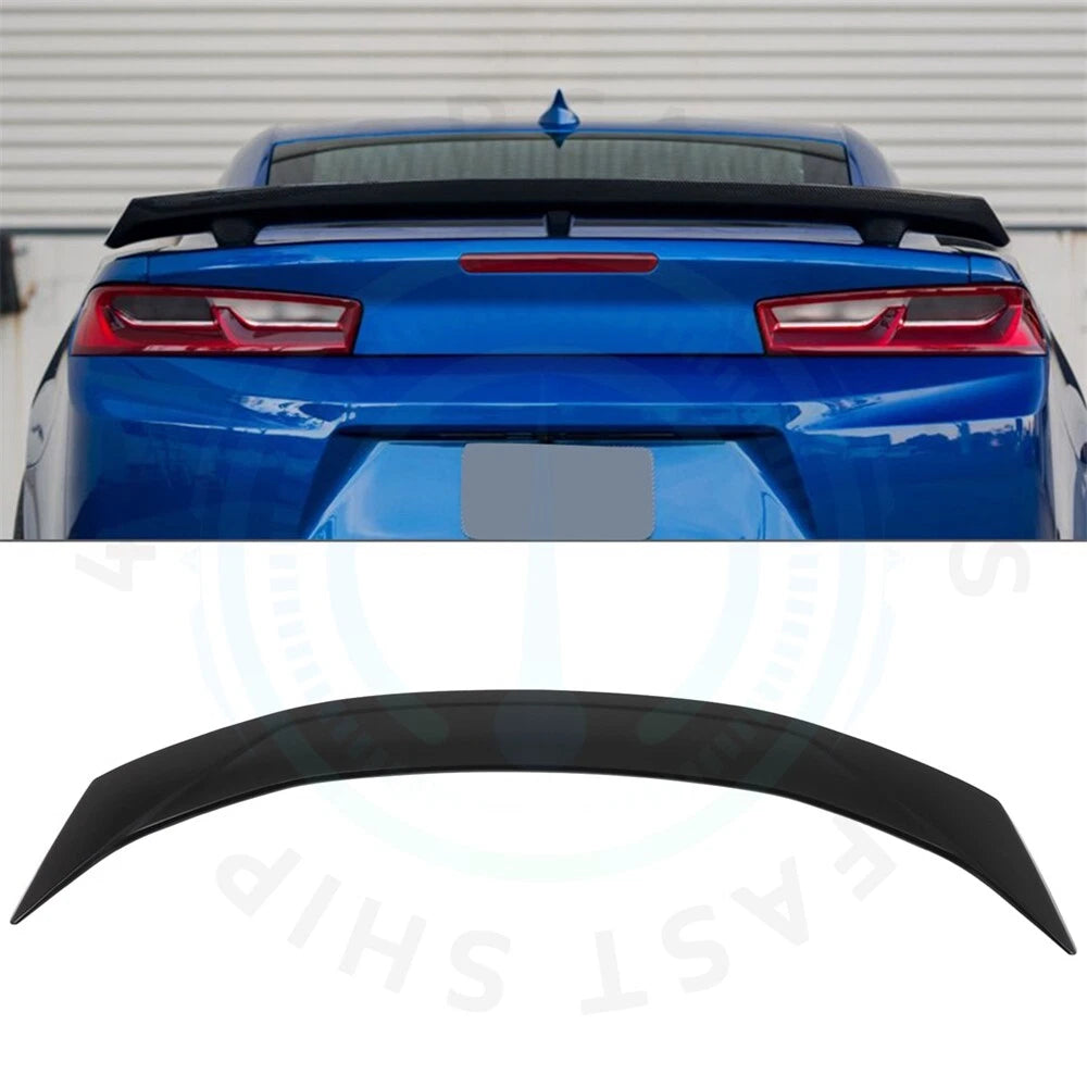 Rear Trunk Spoiler for Chevy Camaro (2016–2024) Black 3-Post ABS