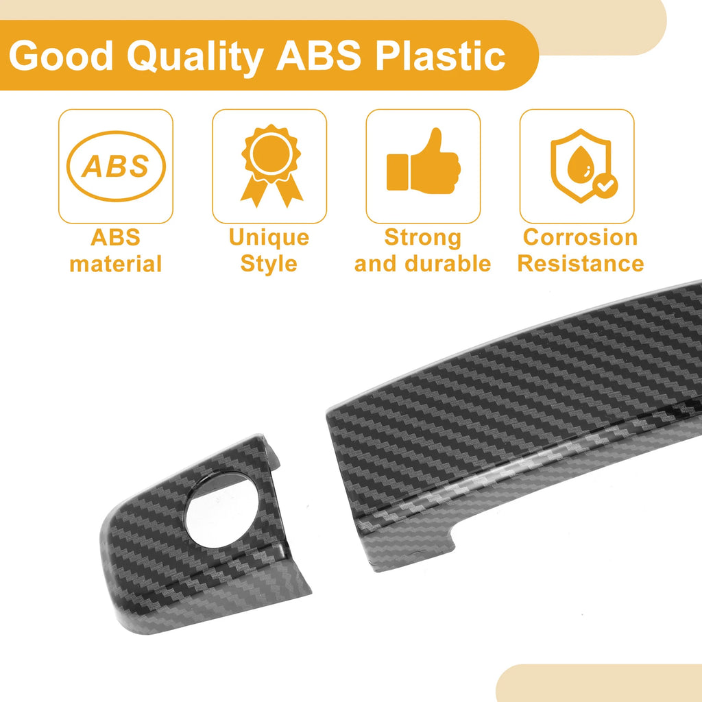 Car Door Handle Cover Trim for Chevrolet Cruze (2011–2019) Carbon Fiber Black