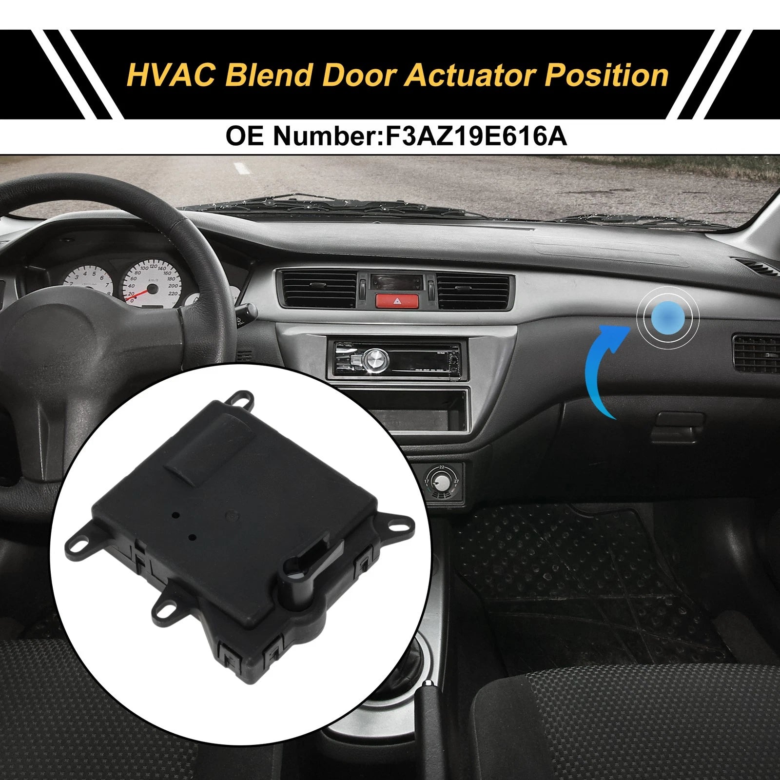 HVAC Heater Blend Door Actuator for Ford Victoria (2005–2011) No.F3AZ19E616A