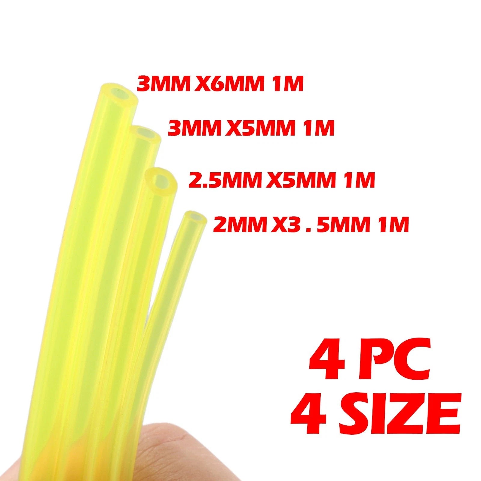 4Pcs Fuel Pipe Line Hose for Strimmers Trimmer Chainsaws Brushcutter