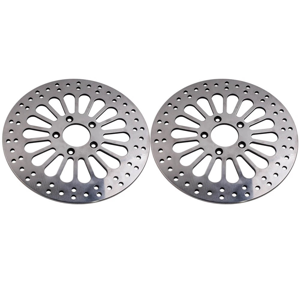 2X Stainless Steel 11.8" Brake Rotor Disk for Harley-Davidson Dyna (2007–2017)