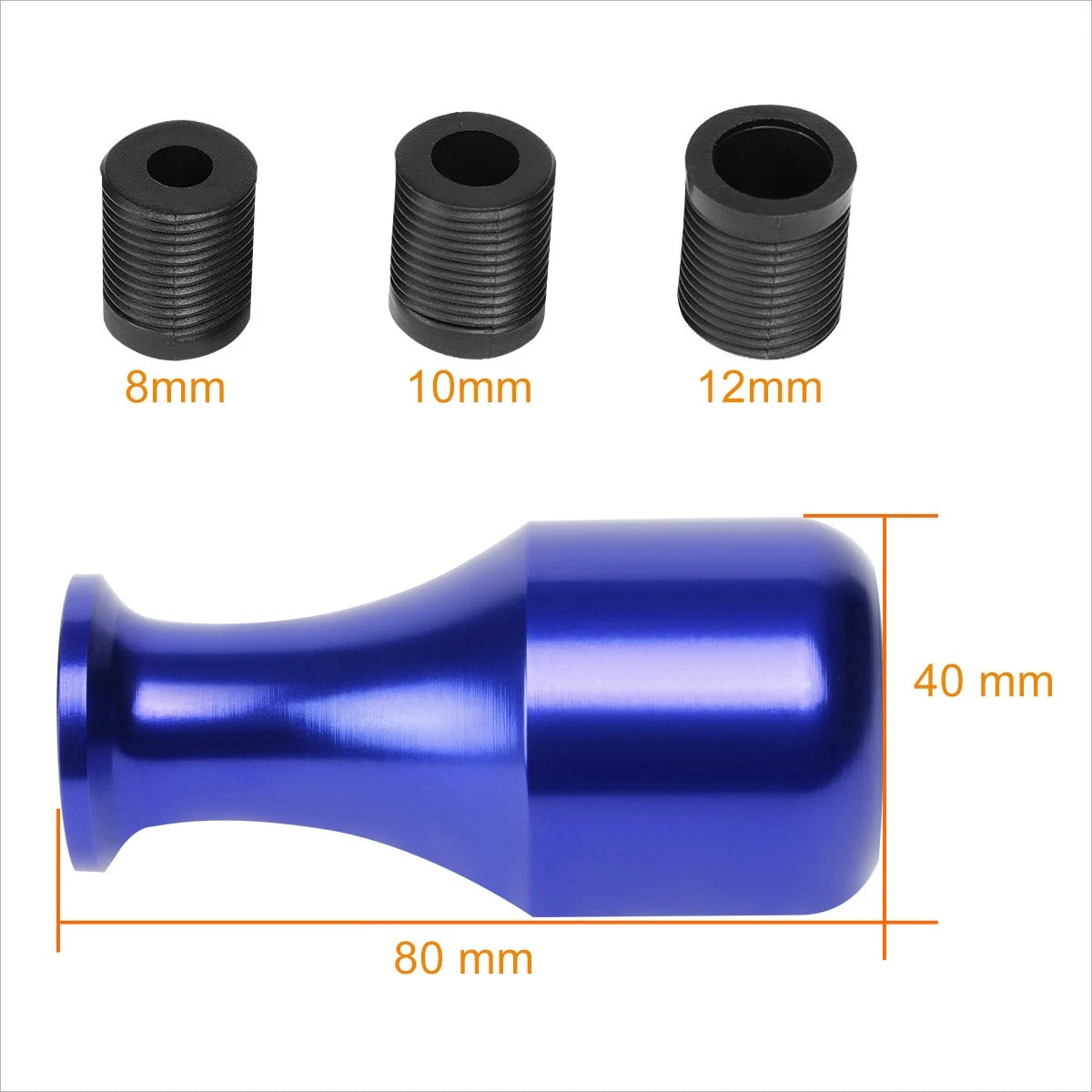 J2 Aluminum 6-Speed Manual Shift Knob for Universal Fit (Adapters Included)