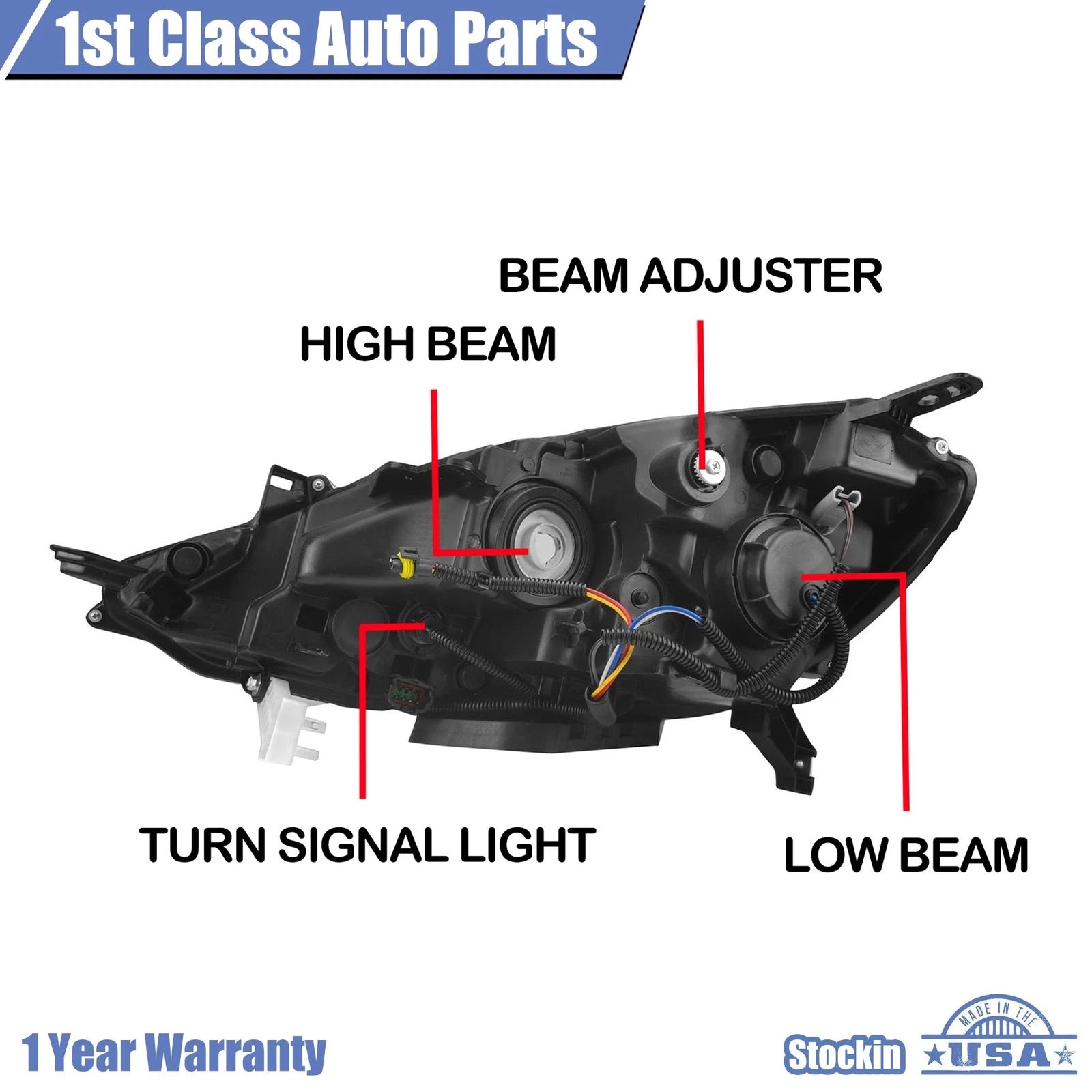 Right Passenger Side Halogen Headlight for Nissan Sentra (2016-2019)