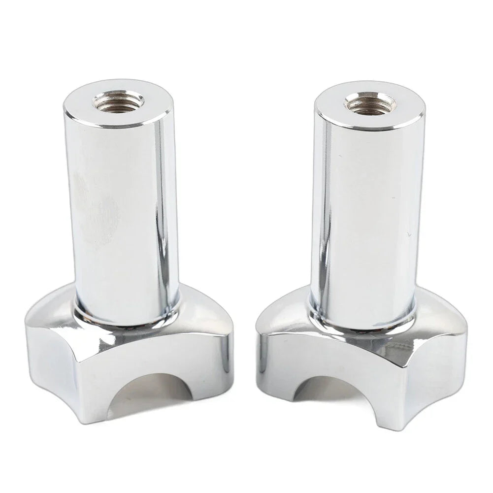 3.5" Chrome Straight Handlebar Risers for Harley Dyna Sportster Softail