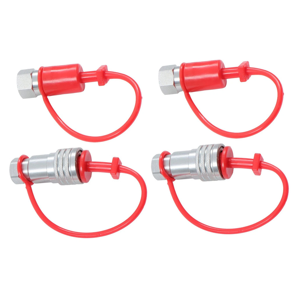 Set of 2 Ag Hydraulic Quick Connect Couplers for Pioneer Style ISO 5675