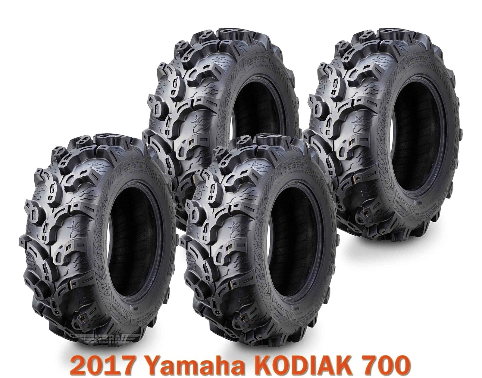 Set of 4 WANDA ATV Tires 25x8-12 for Yamaha Kodiak 700 (2017–2018)