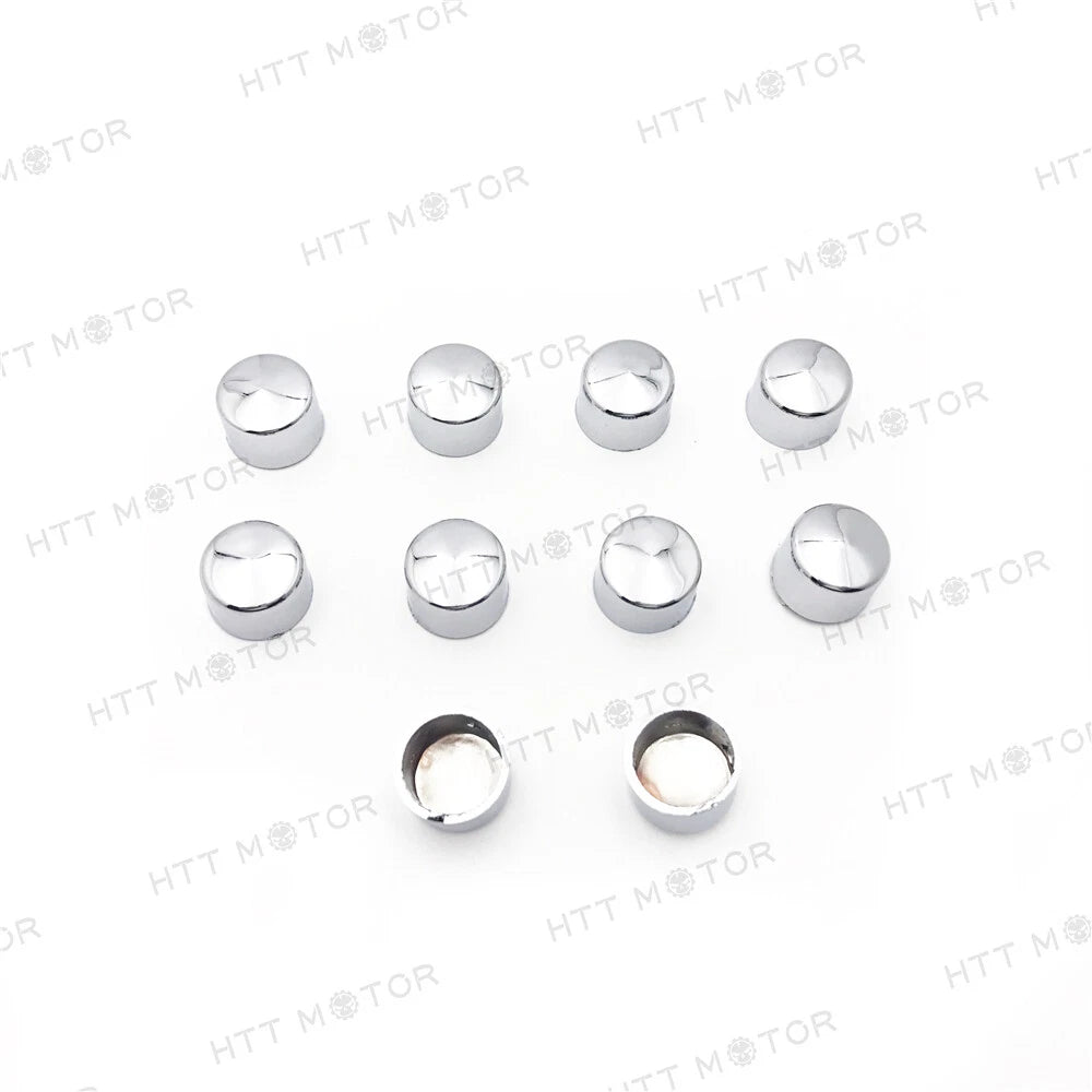 10x Black 3/8" Allen Socket Bolt Cap Covers for Harley (Misc Hardware)