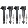 Set of 4 Ignition Coils & Spark Plugs for Honda Accord CR-V Element Civic (2003–2011)
