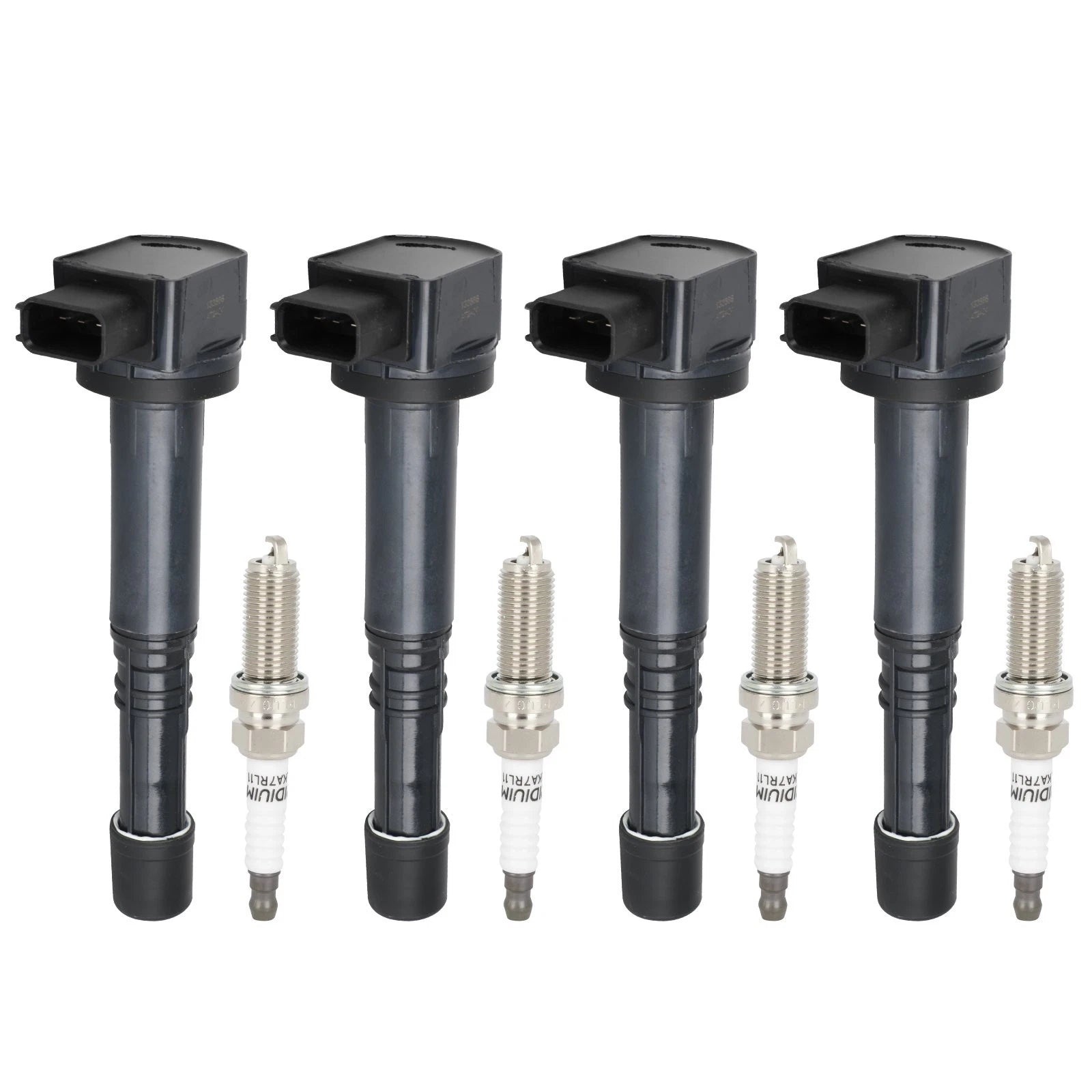 Set of 4 Ignition Coils & Spark Plugs for Honda Accord CR-V Element Civic (2003–2011)