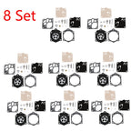 Set of 8 Carburetor Repair Kits for Walbro K12-WG, K15-WJ, K12-WJ Chainsaws