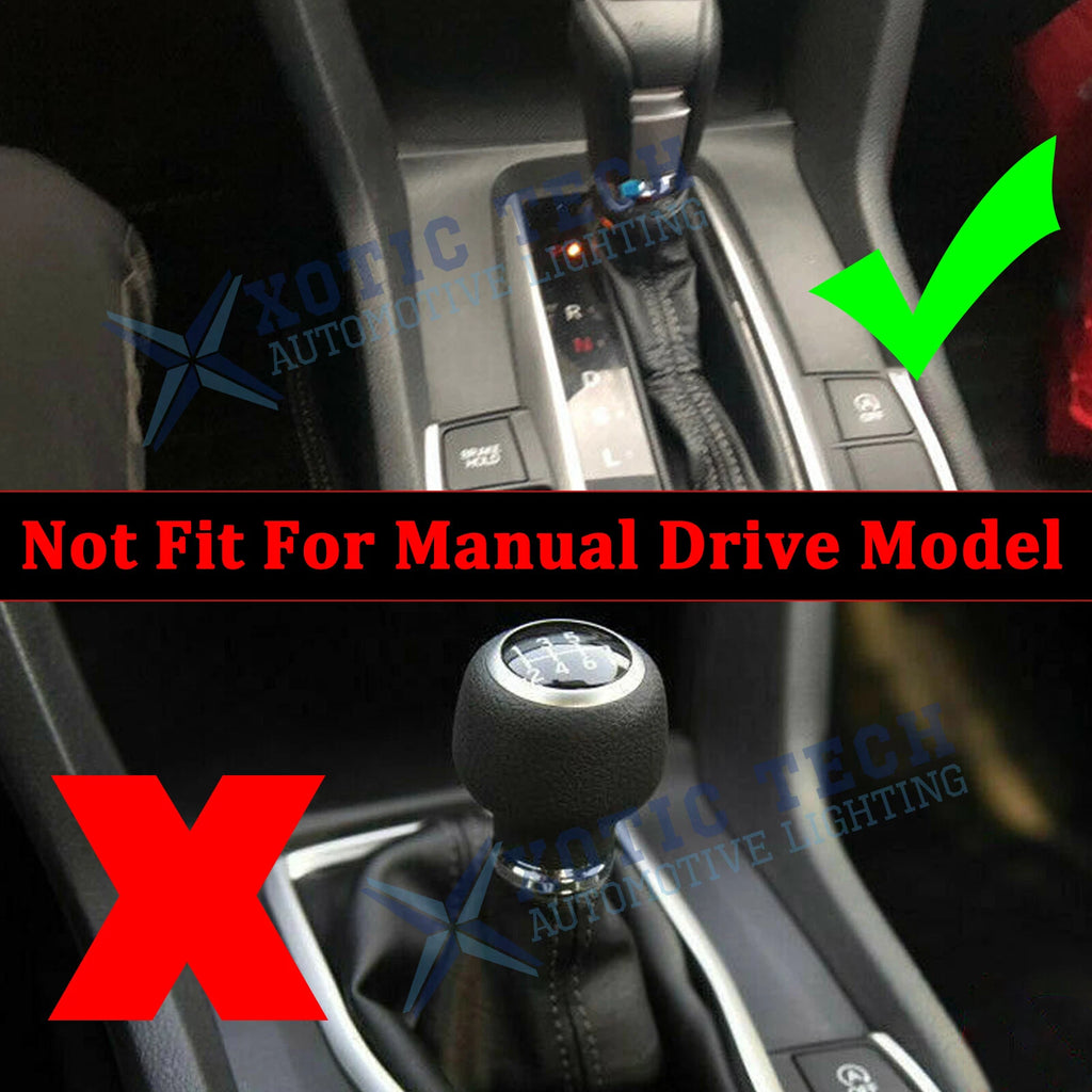 Gear Shift Knob Armrest Box Cover Trim for Honda Civic (2016-2021)