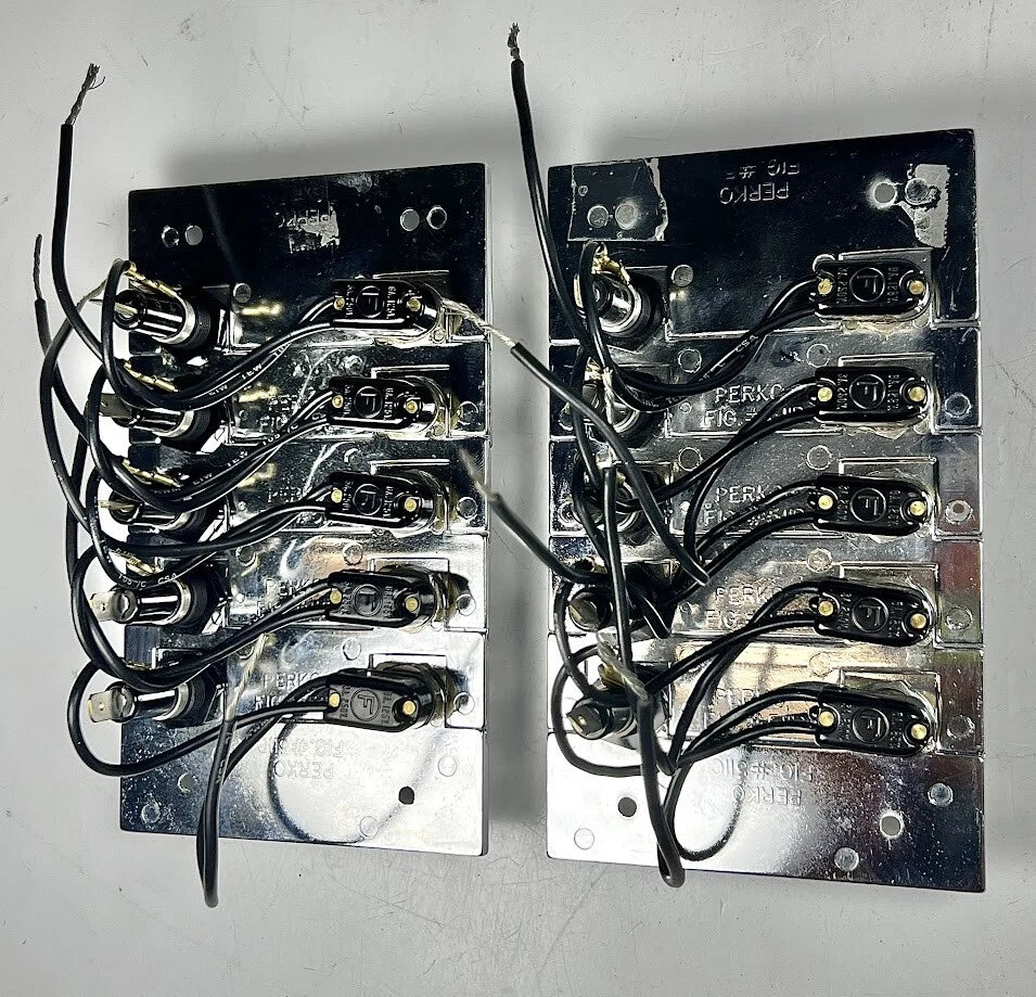 Set of 2 Perko Vintage Control Panels 511 for OEM Applications (6 1/4in x 3 1/4in)