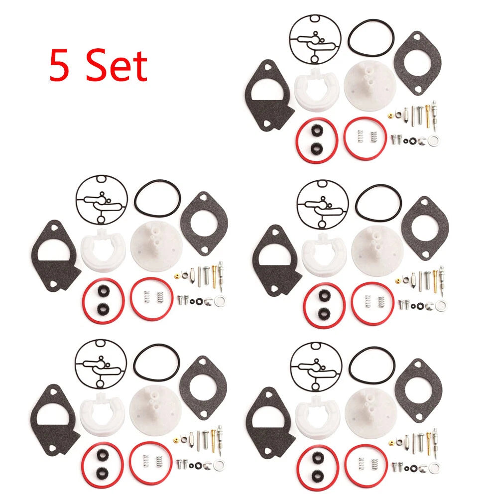 Set of 5 Carburetor Rebuild Kits for Nikki Briggs & Stratton (796184)