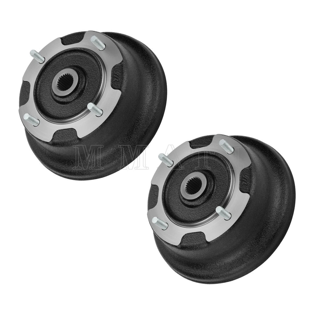 Set of 2 Front Brake Drum Hubs w/Bolts for Kawasaki Mule 600 (2005–2016)