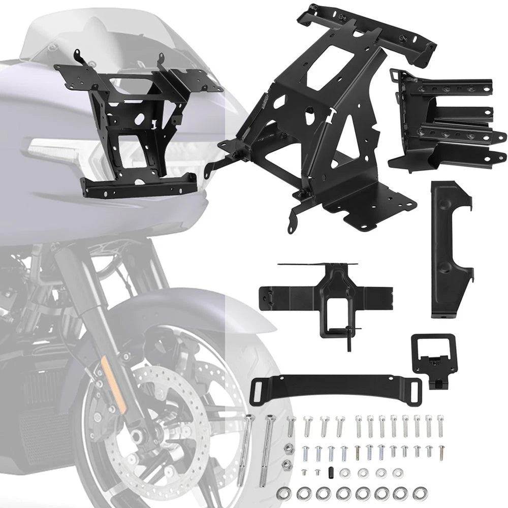 Set of 2 Front Inner Fairing & Radio Mount Brackets for Harley Road Glide (2015–2023)