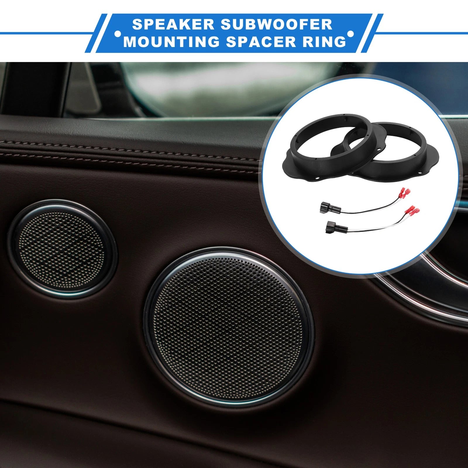 Set of 2 Speaker Spacer Rings for Ford Explorer (6.5")