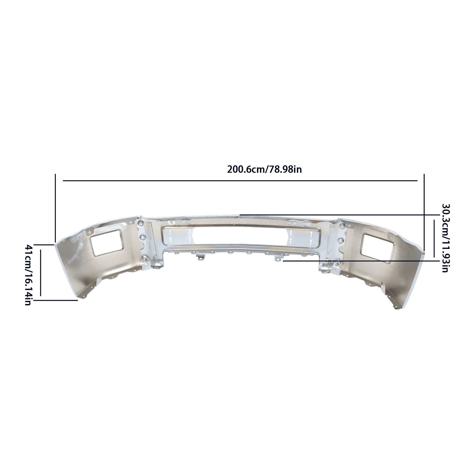Steel Front Bumper for Chevy Silverado 2500 3500 (2015–2019) W/o Sensor Holes