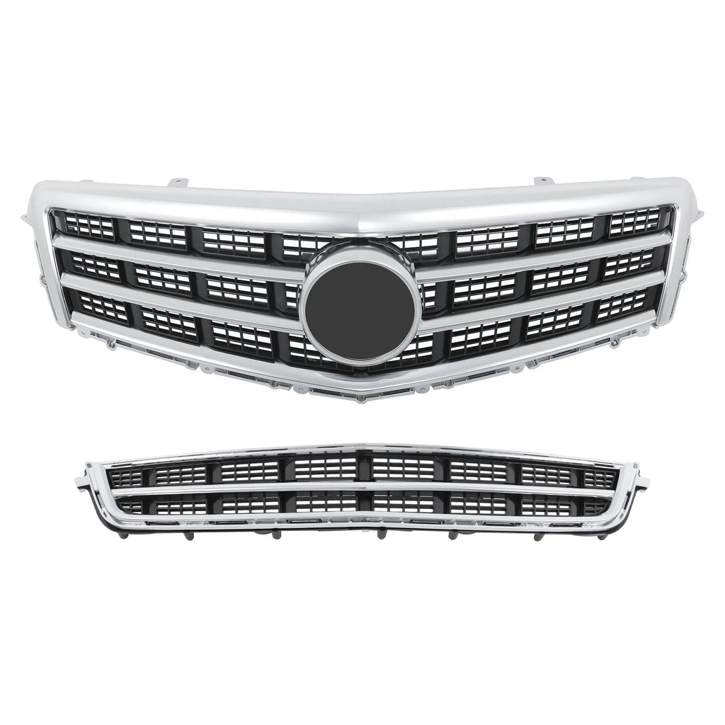 Set of 2 Grilles for Cadillac ATS (2013-2014) Front Upper & Lower