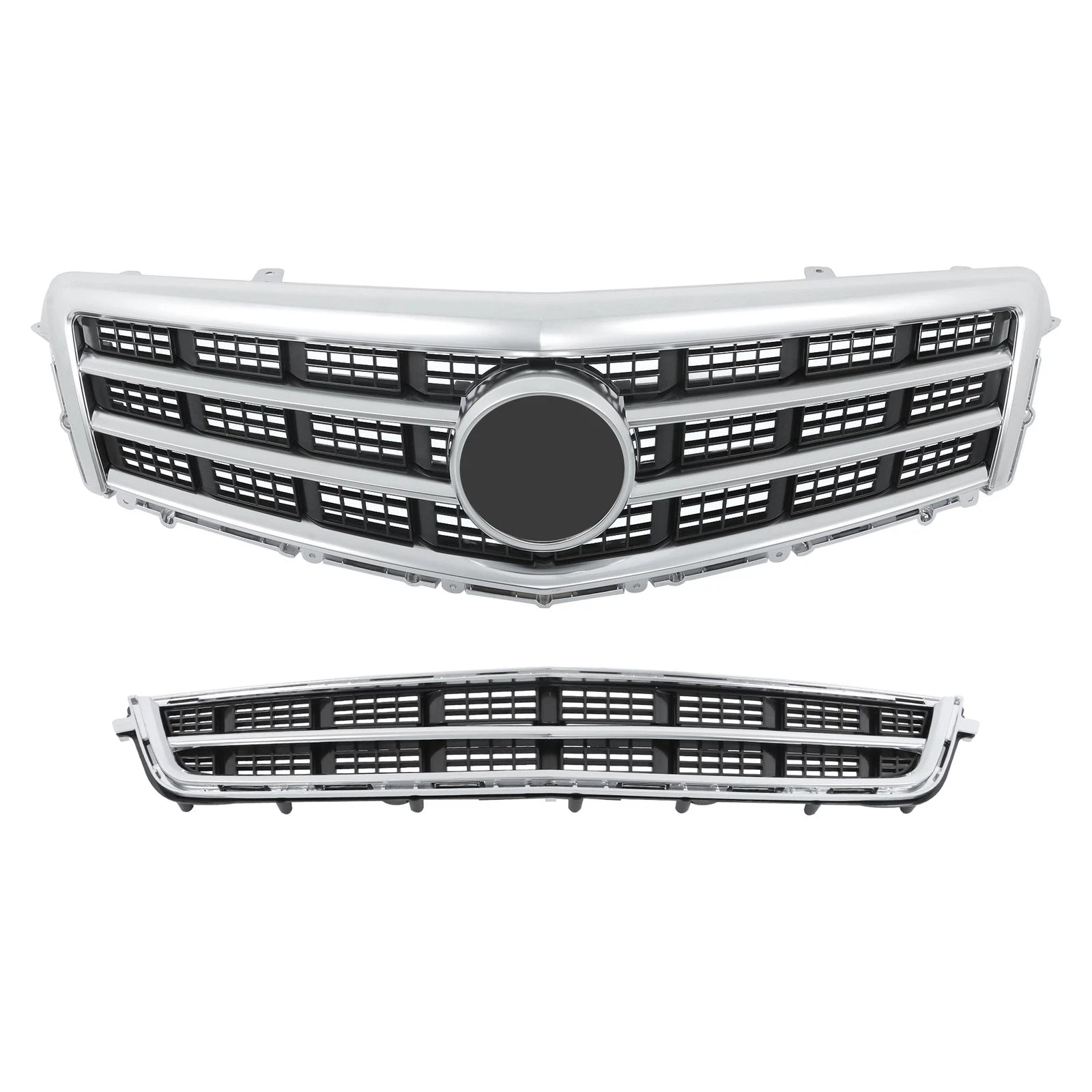Set of 2 Grilles for Cadillac ATS (2013-2014) Front Upper & Lower