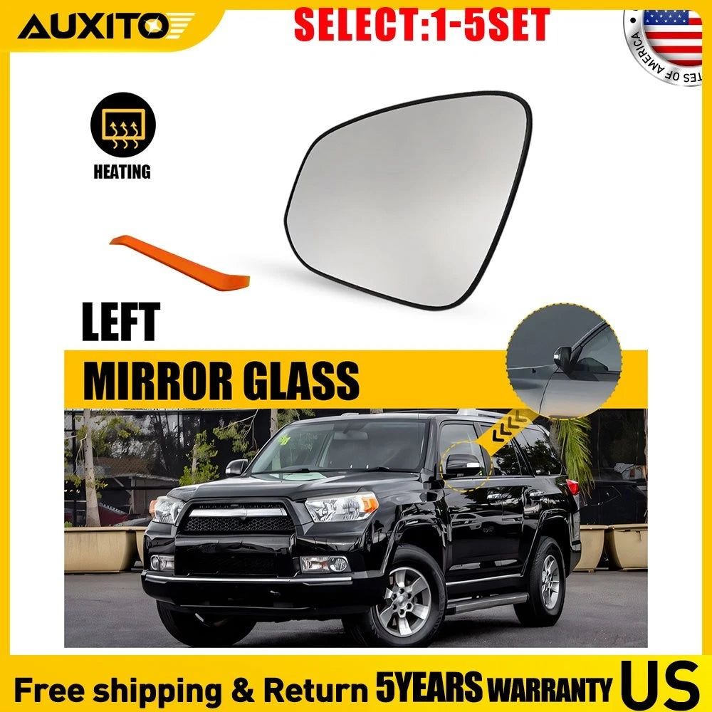 Left Driver Side Heated Mirror Glass for Toyota 4Runner RAV4 Tacoma (2013–2022)