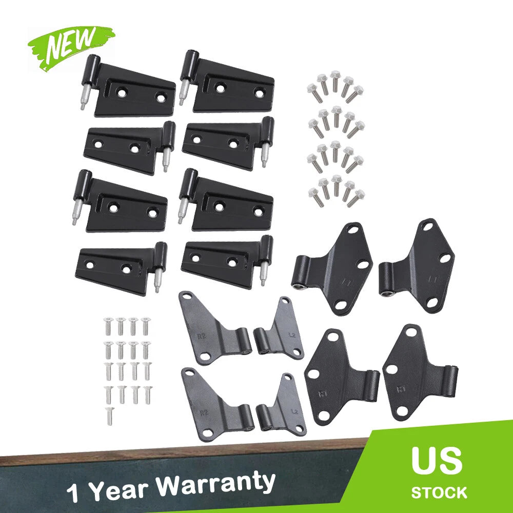 Set of 4 Door Hinges for Jeep Wrangler JK (2007–2018) Powder Coat