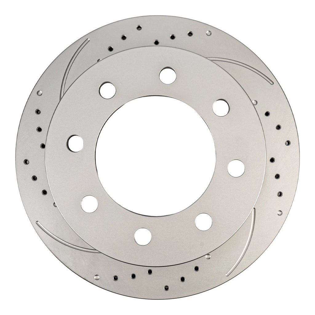Front Drilled Slotted Disc Brake Rotors for 2000–2002 Dodge Ram 2500/3500 (2PC)