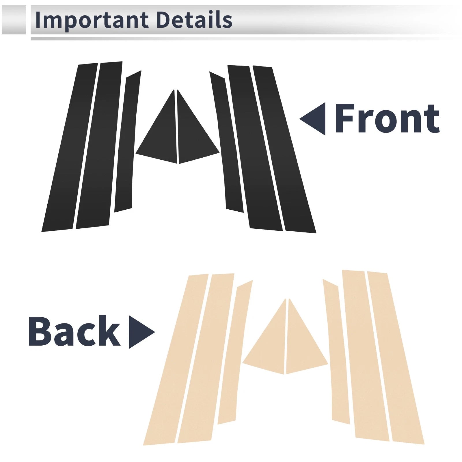 8 Pcs Door Pillar Window Trim for Mazda CX-7 (2007–2012) Black