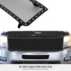 Stainless Black Mesh Rivet Grille for Chevy Silverado 2500/3500 HD (2011-2014)