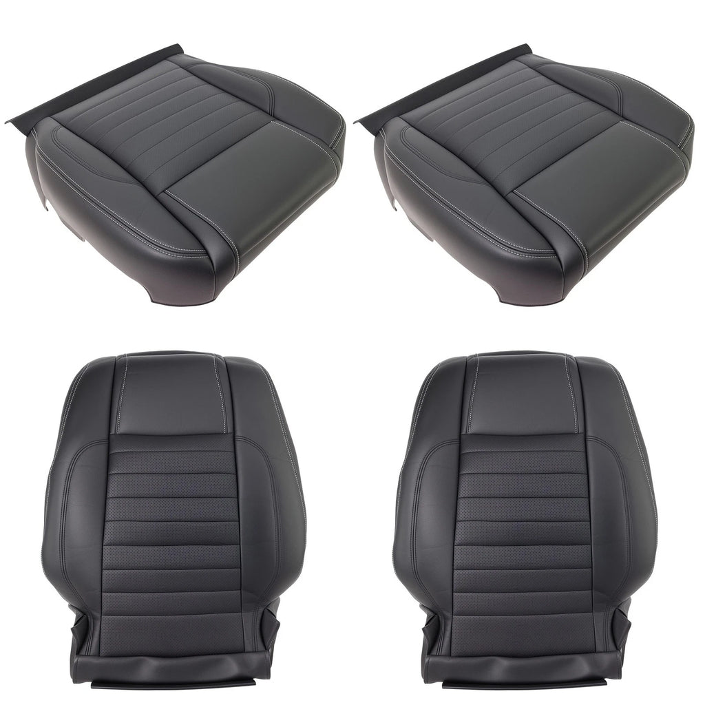 Leather Seat Cover Set for Ford Mustang GT Deluxe/Premium (2010–2014) Black
