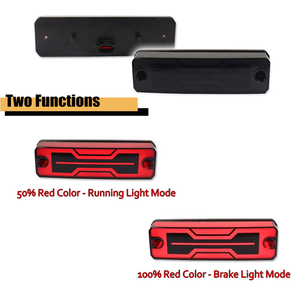 2X Smoke Red LED Taillights for Honda Pioneer 520 700 1000 (2014–2024)