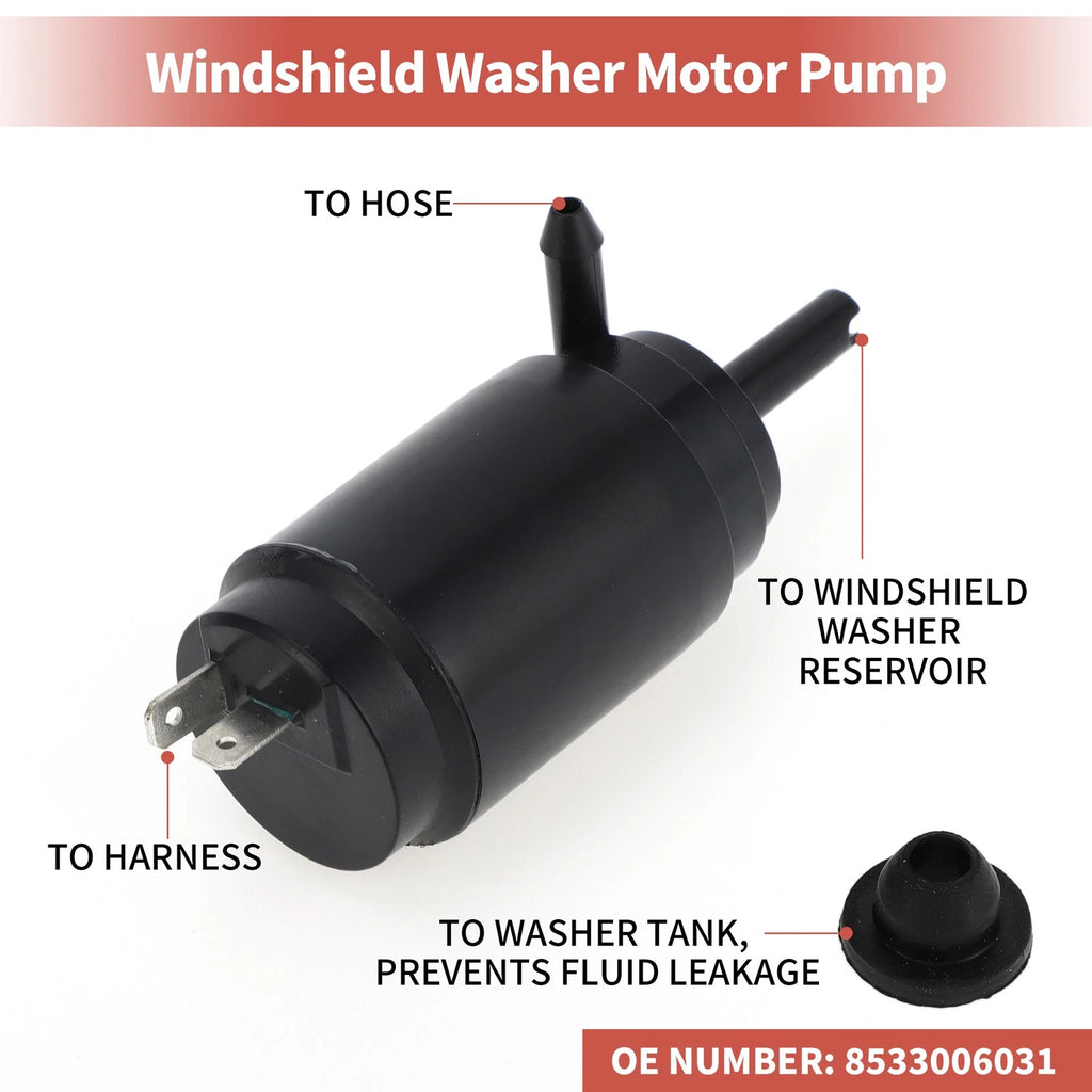 Windshield Washer Pump w/Grommet for Fiat Ducato (No.1450174)