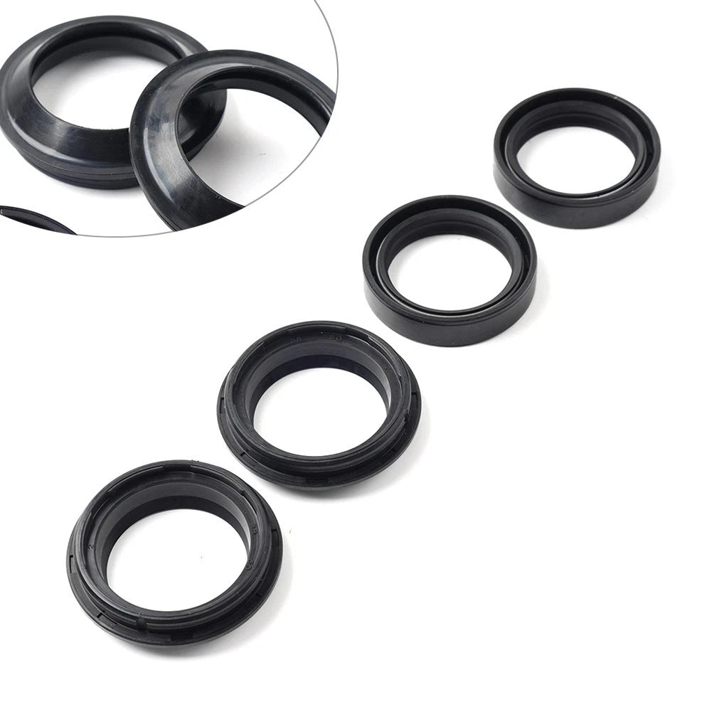 Set of 4 Front Fork Dust Oil Seals for Suzuki RM125 RM250 (1979–1982)