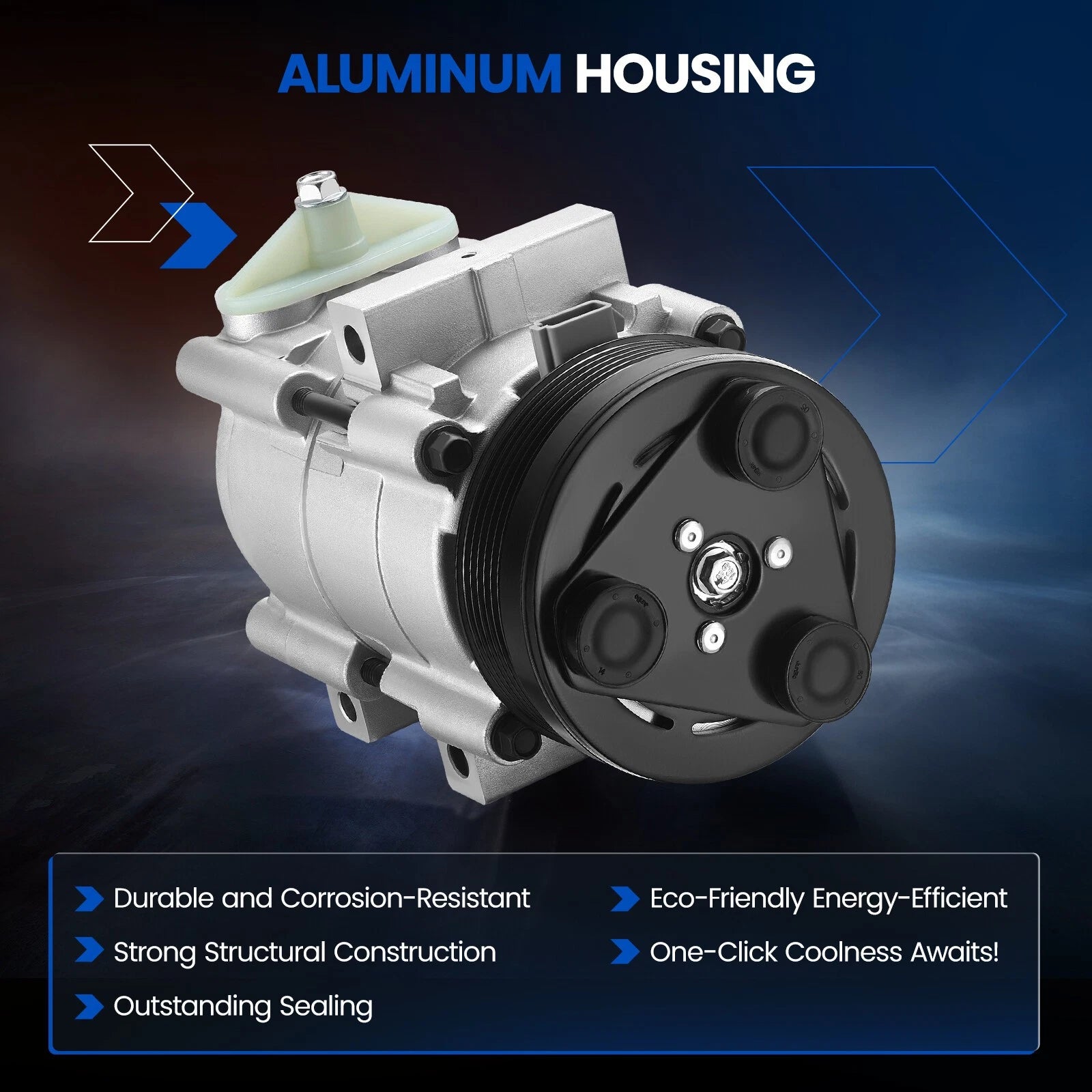 AC Compressor w/Clutch for Ford F-250, Lincoln (2003–2007) 6.0L