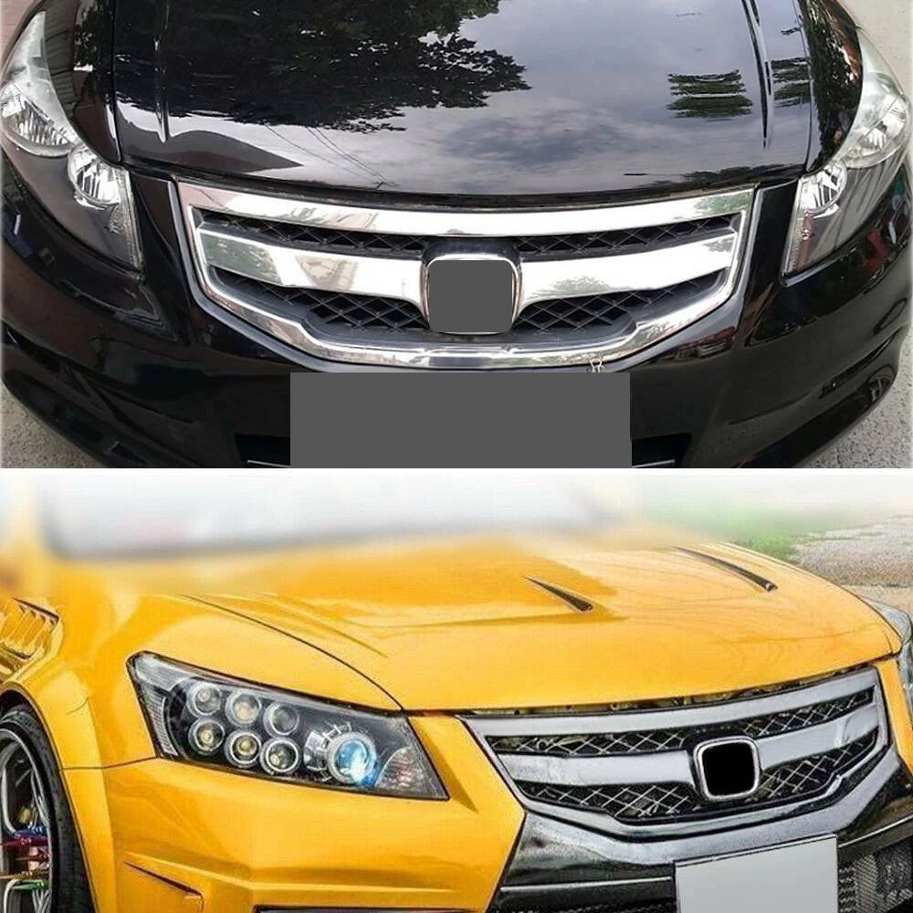 Front Bumper Grille Honeycomb for Honda Accord Sedan (2011–2012) Chrome ABS