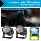 2X LED Motorcycle Headlight Spot Lights for Car Driving Fog Lamp (12-24V)