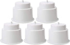 5 Pack White Plastic Cup Holder Insert with Drain for Boat Car Marine RV
