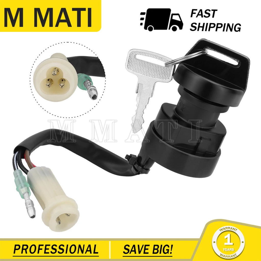 2-Pos. Ignition Key Switch for Yamaha YFM200 YFB250 (1986–1993) 2FH-82510-02-00