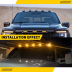 5X Wireless Solar Amber Cab Roof Marker Lights for Ford F-150 F-250