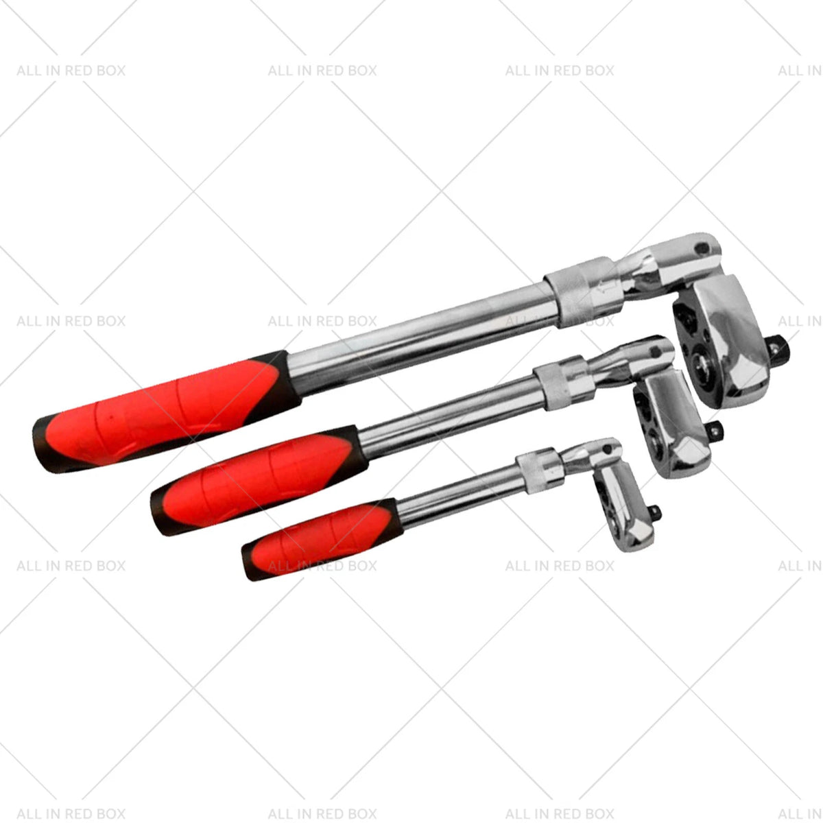 3pc Ratchet Socket Wrench Set 1/4 3/8 1/2 Drive 72 Tooth Quick Release