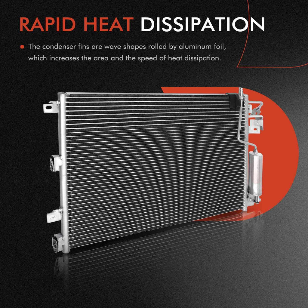 A/C condenser with trans oil cooler for Ford Focus (2008-2011)