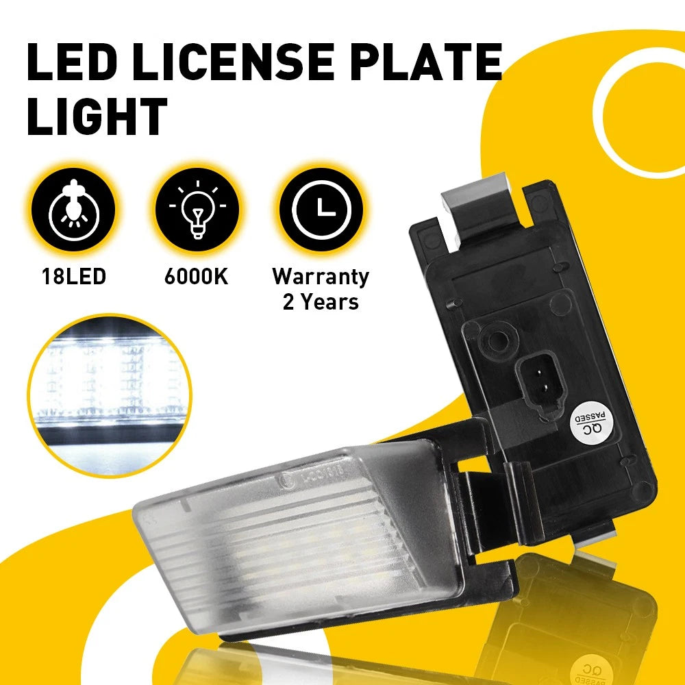 2X 18-SMD LED License Plate Lights for Infiniti G25/G35/G37/Q40/Q60