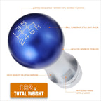 2-Piece Ball Teardrop Shift Knob for 6-Speed MT (M8 M10 M12) - Blue