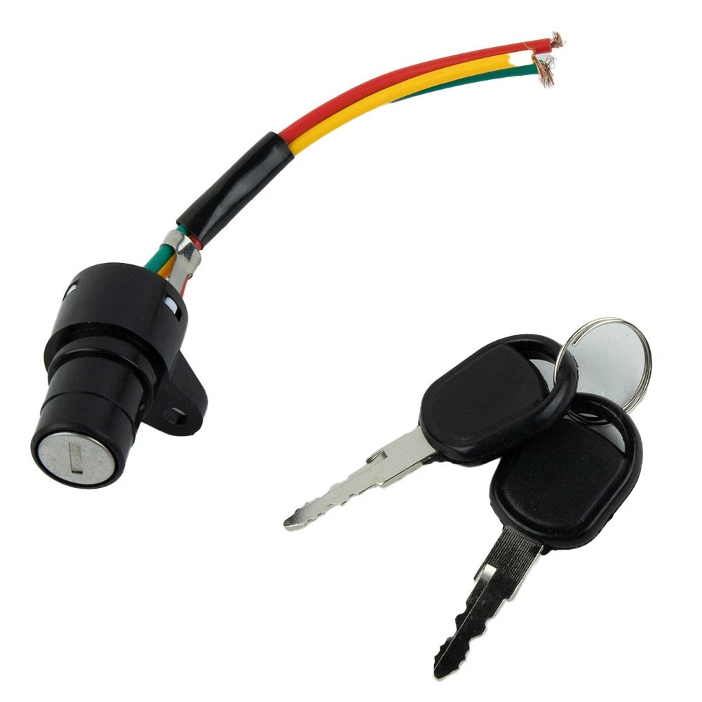 3 Wire Ignition Key Switch for Motorcycle and Car Starting (Reliable)